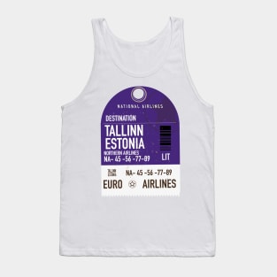 Tallinn Estonia travel ticket Tank Top